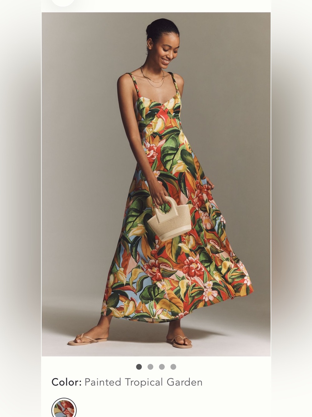 Farm Rio x Anthropologie sweetheart Maxi Dree